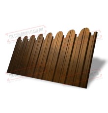 Профнастил фигурный С10 - 0,45 Окрас - Б, Print Elite Golden Wood.