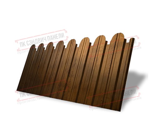 Профнастил фигурный С10 - 0,4 Окрас - А, Print Premium Golden Wood.