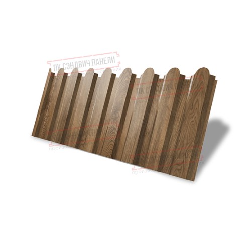 Профнастил фигурный С20 - 0,45 Окрас - А, Print Premium Antique Wood.