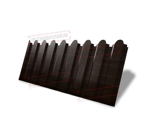 Профнастил фигурный С20 - 0,45 Окрас - А, Print Elite Coffee Wood.