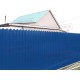 Профнастил фигурный C8 - 0,45 ПЭ с пленкой RAL 5005 синий насыщенный.
