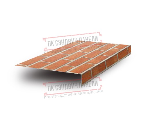 Планка карнизного свеса 200х30х2000 ECOSTEEL-Кирпич-0.5
