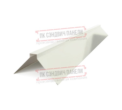 Планка конька плоского 120х120х2000 ПЭ-9003-0.5