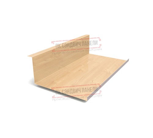 Планка примыкания нижняя 250х122х2000 ECOSTEEL-Клен-0.5