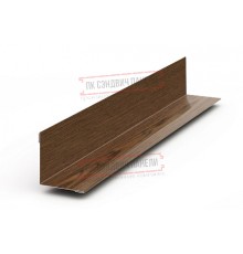 Планка угла внутреннего 115х115х2000 ECOSTEEL-МореныйДуб-0.5