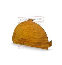 Заглушка конька круглого простая ECOSTEEL_T-ЗолотойДуб-0.5