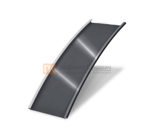 Продольно гнутый фальц гладкий 0,5 RAL 7024 Velur20