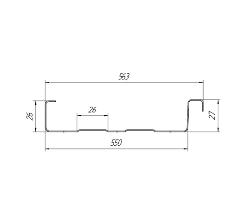 Продольно гнутый фальц профилированный 0,5 RR 32 Quarzit lite