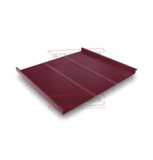 Фальц двойной стоячий Line 0,5 Satin RAL3005 красное вино с пленкой на замках