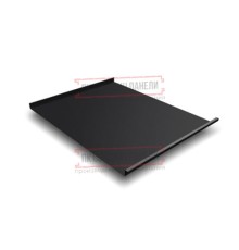 Фальц двойной стоячий 0,5 Satin RAL9005 черный с пленкой на замках