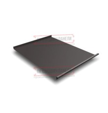 Фальц двойной стоячий 0,5 Quarzit lite RR32 темно-коричневый с пленкой на замках