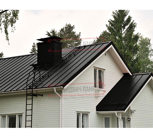 Кликфальц 0,5 Satin RAL9005 черный с пленкой на замках