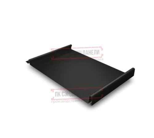 Кликфальц 0,45 Drap RAL9005 черный с пленкой на замках