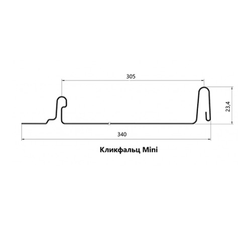 Кликфальц mini 0,5 PurLite Мatt RAL8004 терракота с пленкой на замках