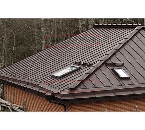 Кликфальц Pro 0,45 Drap RAL8017 шоколад с пленкой на замках