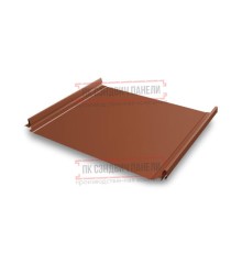 Кликфальц Pro 0,5 Velur RAL8004 терракота с пленкой на замках