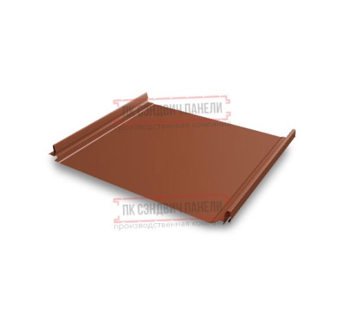 Кликфальц Pro 0,5 Velur RAL8004 терракота с пленкой на замках