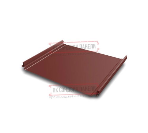 Кликфальц Pro 0,5 Satin RAL3009 оксидно-красный с пленкой на замках