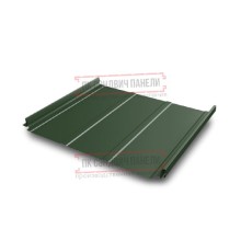 Кликфальц Pro Line 0,5 GreenCoat PuRALMatt RR11 темно-зеленый (RAL6020 хромовая зелень) с пленкой на замках