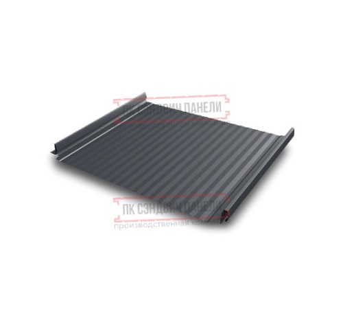 Кликфальц Pro Gofr 0,45 Drap ST RAL7024 мокрый асфальт с пленкой на замках