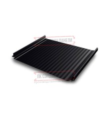 Кликфальц Pro Gofr 0,5 Satin RAL9005 черный с пленкой на замках