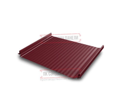 Кликфальц Pro Gofr 0,5 Satin RAL3005 красное вино с пленкой на замках