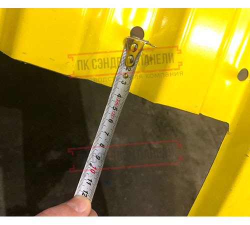 Продольно гнутый профнастил для укрытий конвейеров С44ПГ-1047, 0,7, нержавеющий