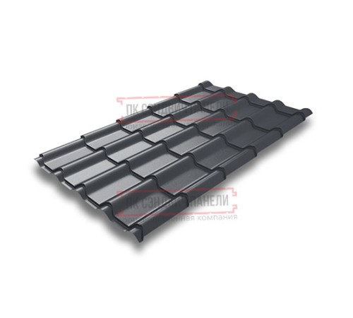 Металлочерепица Камея RAL7024 PurLite Мatt-0.5