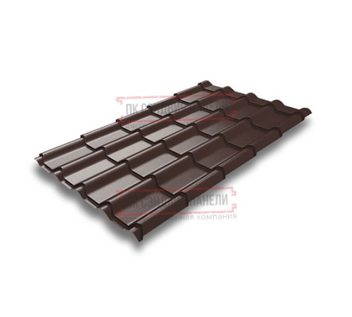 Металлочерепица Камея RAL8017 Satin Matt-0.5