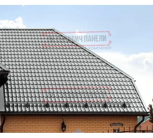 Металлочерепица Классик RAL9006 Satin-0,5