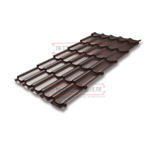Металлочерепица Квинта плюс RAL8017 Velur-0.5