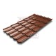 Металлочерепица Квинта плюс 3D RAL8004 Drap-0,45
