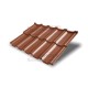 Металлочерепица модульная Квинта Uno 3D RAL8004 Satin-0,5