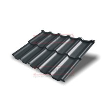 Металлочерепица модульная Квинта Uno 3D RR23 GreenСoat Pural-0,5
