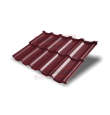Металлочерепица модульная Квинта Uno 3D RAL3005 Quarzit lite-0,5