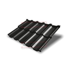 Металлочерепица модульная Квинта Uno 3D RAL9005 Rooftop Matte-0,5