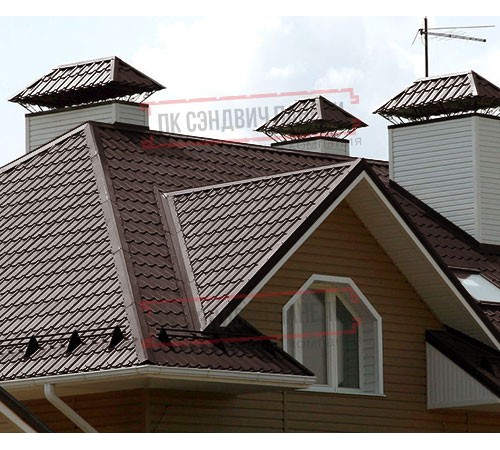 Металлочерепица Макси RAL8017 Полиэстер-0.45