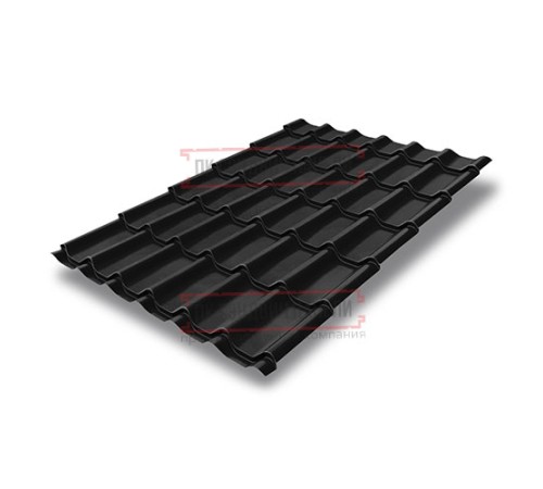 Металлочерепица Модерн RAL9005 Drap-0,45