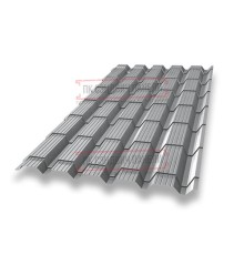 Металлочерепица Монкатта RAL7004 Полиэстер-0,45