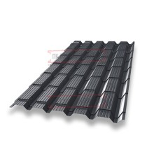 Металлочерепица Квадро профи RAL7024 Quarzit lite-0,5