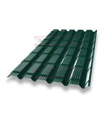 Металлочерепица Квадро профи RAL6005 Satin-0,5