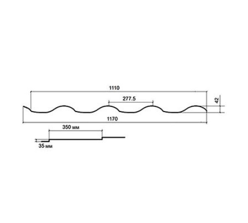 Металлочерепица Монтерроса-X RAL8017 PURMAN-0.5