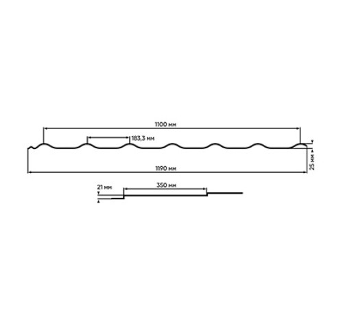 Металлочерепица Супермонтеррей RAL9003 Norman-0.5