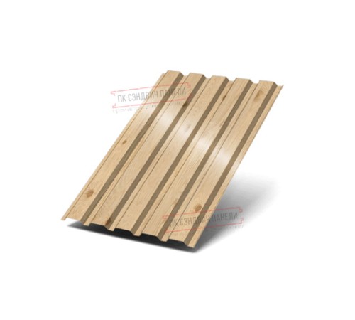 Профилированный лист МП35-1035 ECOSTEEL_MA-Сосна-0.5
