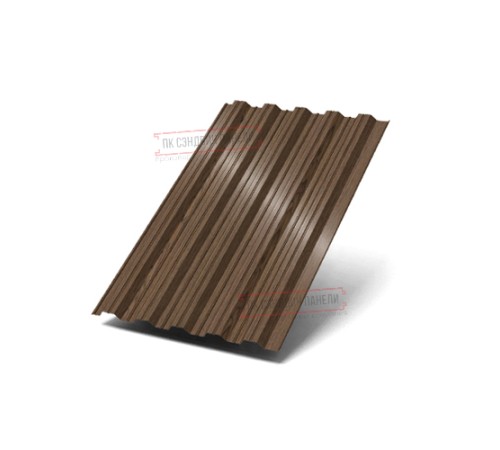 Профилированный лист НС35-1000 ECOSTEEL-Мореный Дуб-0.5