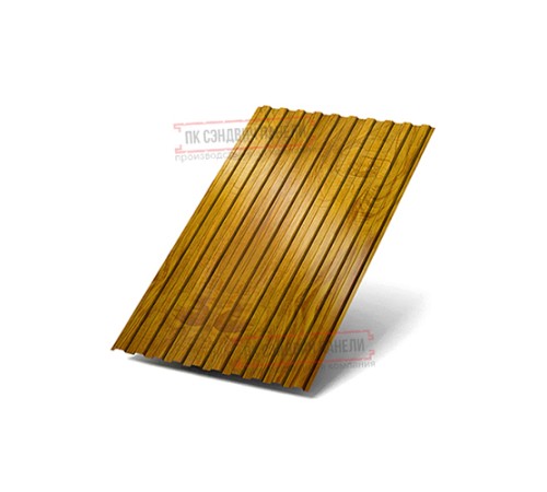 Профилированный лист С8х1150 ECOSTEEL_ТД-ЗолотойДуб-0.5