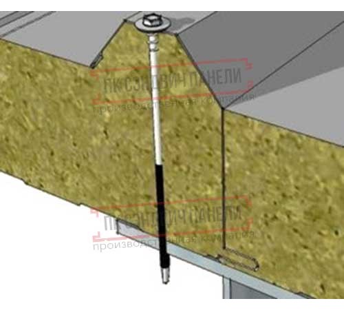 Саморез для сэндвич-панелей 14x125 диаметр 6,3