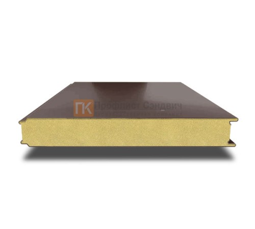Сэндвич панели гладкие с пенополиуретаном, ширина 1000 мм, толщина 100 мм, 0.5/0.5, RAL8017