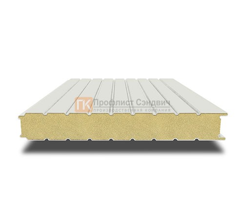 Сэндвич-панель для холодильных камер с пенополиизоциануратом, ширина 1000 мм, толщина 60 мм, 0.5/0.5, RAL9002