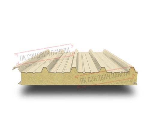 Сэндвич панели кровельные с пенополиуретаном, ширина 1200 мм, толщина 40 мм, 0.5/0.5, RAL1015